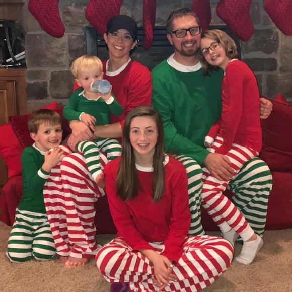 Matching Red White Striped Winter Christmas Family Pajamas PJs Men Women Kids - Picture 10 of 16